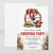 本物のカウボーイのクリスマス物語 ワゴン wheel 招待状 (正面/裏面)