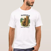 本物のキャンプを知るサスカッチ Tシャツ (正面)