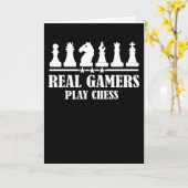 本物のゲーマーはチェスをする カード (黄色い花)