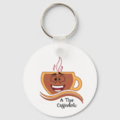 本物のコーヒー中毒者のコーヒー キーホルダー (裏面)