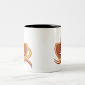 本物のコーヒー中毒者 ツートーンマグカップ (中央)