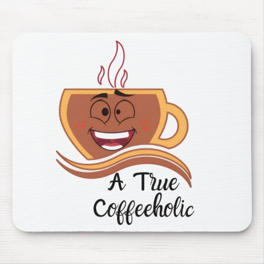 本物のコーヒー中毒者 マウスパッド (正面)