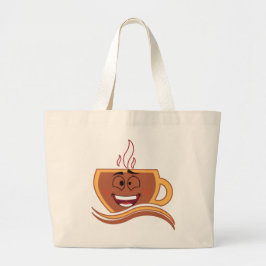 本物のコーヒー中毒者 ラージトートバッグ