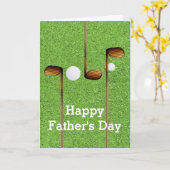 本物のゴルファー ホールインワン 父の日 カード (黄色い花)