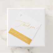 本物のゴールド箔 現代スクリプト ありがとうございます フェイバータグ (箱)