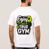 本物のジム愛をデザインに Tシャツ (裏面)
