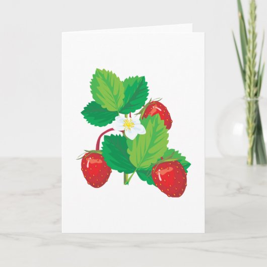 本物のジューシーなイチゴ カード (正面)
