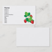 本物のジューシーなイチゴ 名刺 (正面/裏面)