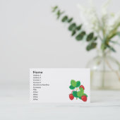 本物のジューシーなイチゴ 名刺 (スタンド正面)