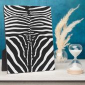 本物のゼブラスキンプリント-白黒ストライプ フォトプラーク (側面)