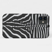 本物のゼブラスキンプリント-白黒ストライプ Case-Mate iPhoneケース (裏面(横))
