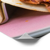 本物のタコス：メキ人気があるシコ通り食品 ポスター (角)