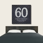 本物のダイヤモンド 60周年 結婚記念日 キャンバスプリント