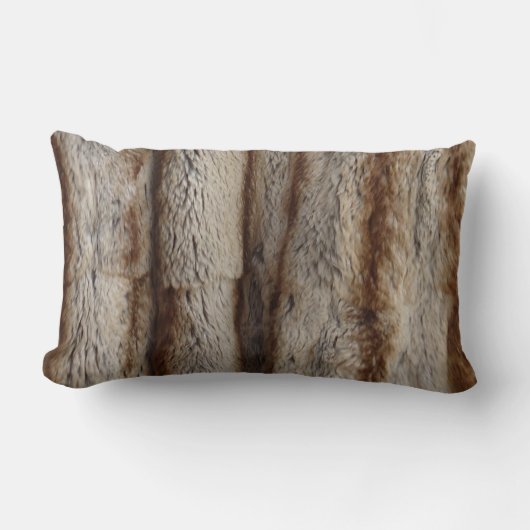 本物のチンチラ毛皮 ランバークッション (正面)