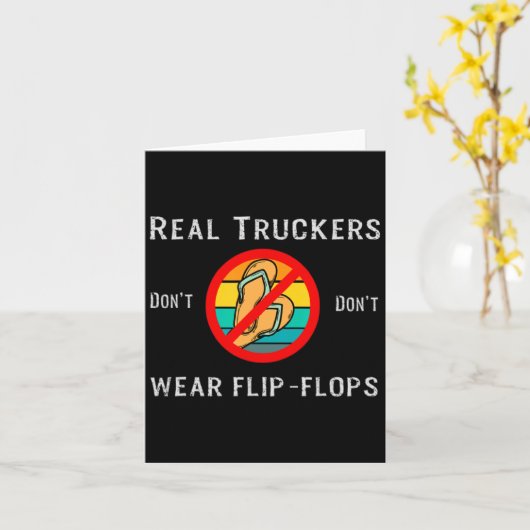 本物のトラッカーはフリップフロップを履かない カード (黄色い花)