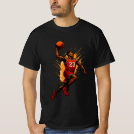 本物のバスケ好きのためのスーパースラムダンクバスケットボールTシャート | ストリートウェア Tシャツ