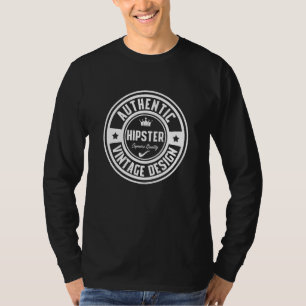 本物のヒップスターヴィンテージパイプ喫煙口ひげベア Tシャツ