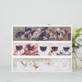 本物のビクトリア時代の猫のイラスト(AIではありません) (スタンド正面)