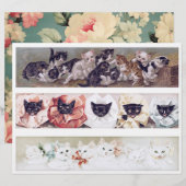 本物のビクトリア時代の猫のイラスト(AIではありません) (正面/裏面)