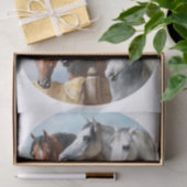 本物のビクトリア時代の3頭の馬の絵（AIではない） 薄葉紙 (ギフト)