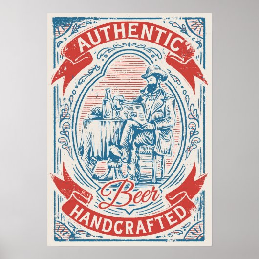 本物のビールポスター ポスター (正面)