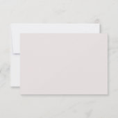 本物のピンクのバラ ラスティック チック フローラル ウェディング RSVP 招待状 (裏面)