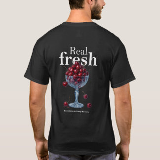 本物のフレッシュチェリーTシャツ | 甘いさくらんぼ フルーツ I Tシャツ