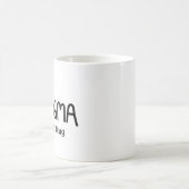 本物のブラックインク手書き文字の謎 コーヒーマグカップ (中央)