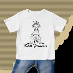本物のプリンセス ベビーTシャツ