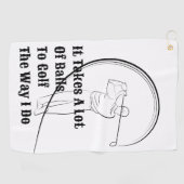 本物のプロのようにゴルフを楽しむためのパーソナライズされた最高のゴルフタオル ゴルフタオル (横)