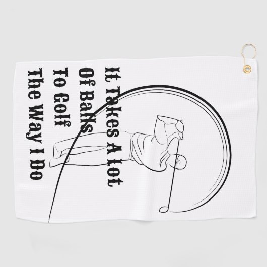 本物のプロのようにゴルフを楽しむためのパーソナライズされた最高のゴルフタオル ゴルフタオル (横)