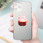 本物のペパーミントカップケーキ シール (スマートフォン)