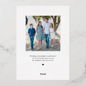 本物のホイルを使用したホリデー写真カード クリスマスカード 箔シーズンカード (裏面)