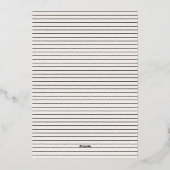 本物のホイル おしゃれな手書き結婚式のお知らせ 箔招待状 (裏面)