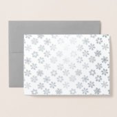 本物のホリデーカード - 冬の不思議な世界 箔カード (裏面封筒付き)