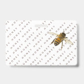 本物のミツバチと養蜂家の名前のバッジ バッジ (裏面)