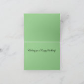 本物のミニチュア馬が山で誕生日をお祝いします カード (内部)