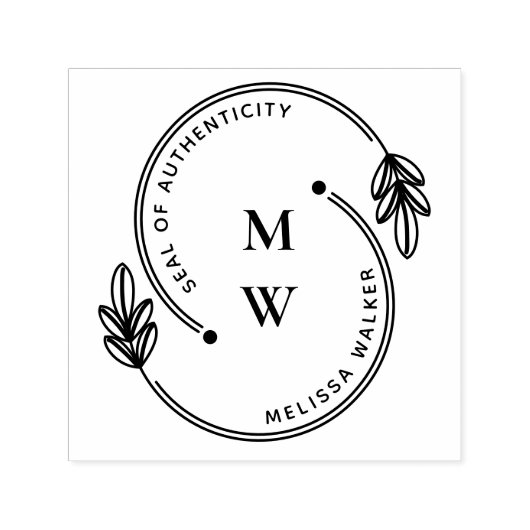 本物のモノグラムのアーティストシール セルフインキングスタンプ (デザイン)