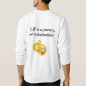 本物のライフメッセージが入ったフルスリーブTシャツ！」 スウェットシャツ (裏面)