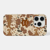 本物のラテマグカップ | 牛革コーヒー風アート iPhoneケース (裏面横)