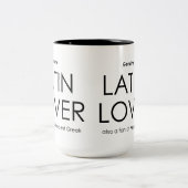 本物のラテン人の恋人 – また、古代ギリシャのファン ツートーンマグカップ (中央)