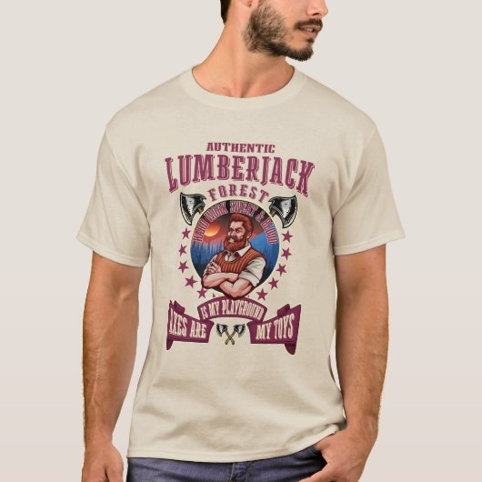 本物のランバージャック軸 Tシャツ (正面)