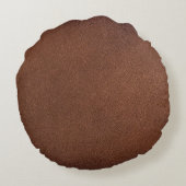 本物のレザーのテクスチャ、本物の背景。 ラウンドクッション (裏面)