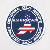 本物のレシピアメリカ ラベル (デザイン2)