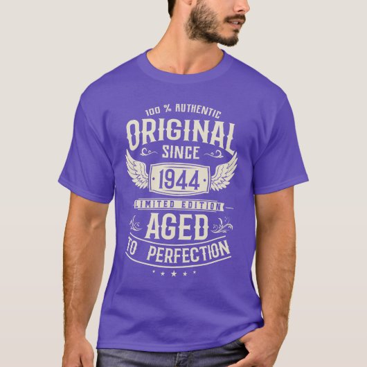 本物のヴィンテージ 1944年 誕生日ギフト プレゼント Tシャツ (正面)