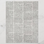 本物のヴィンテージ（AIなし）鳥のNewsprint Backgrd (裏面)