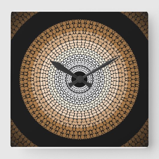 本物の先住民の「先祖の土地」の壁時計 スクエア壁時計 (正面)