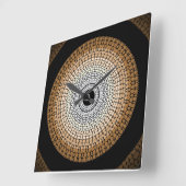 本物の先住民の「先祖の土地」の壁時計 スクエア壁時計 (傾斜)