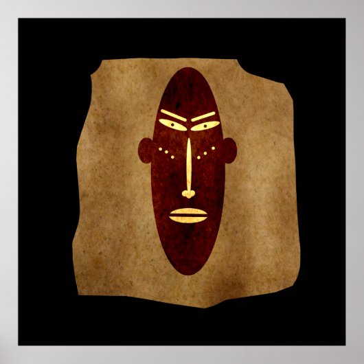 本物の初期の抽象芸術マスク ポスター (正面)