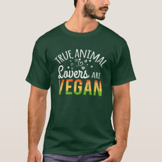 本物の動物愛好家はヴィーガン ビンテージ Tシャツ